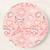 Spielzeughintergrund Sandstein Untersetzer (Vorne)