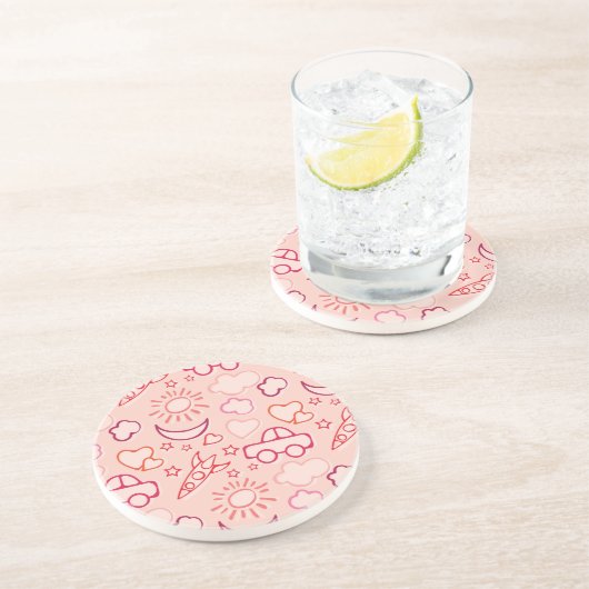 Spielzeughintergrund Sandstein Untersetzer (Seite)