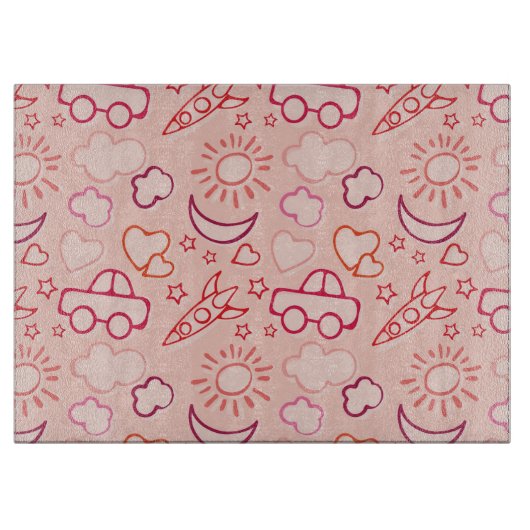 Spielzeughintergrund Schneidebrett (Vorderseite)