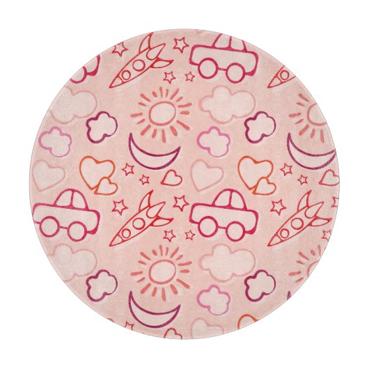 Spielzeughintergrund Schneidebrett (Vorderseite)