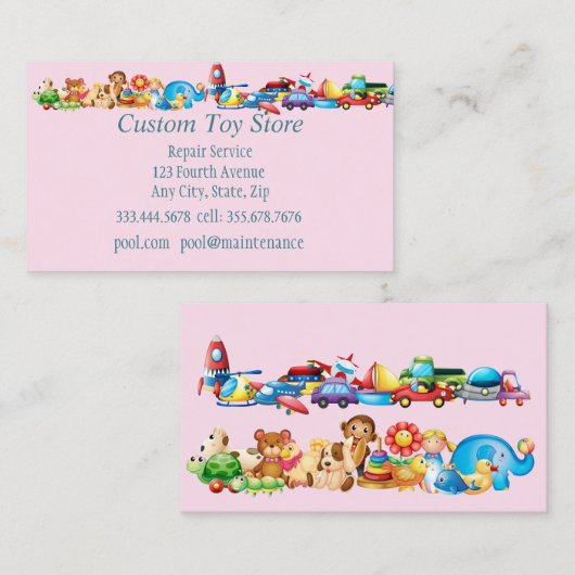 Spielzeugladen Visitenkarte (Vorne/Hinten)