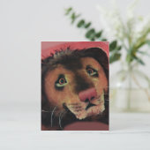 Spielzeuglionenkopf Postkarte (Stehend Vorderseite)