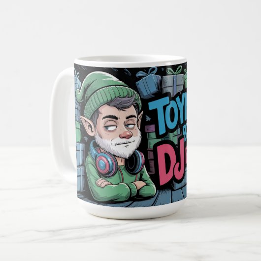 Spielzeugmacher DJ Elf  Kaffeetasse (Vorderseite Links)