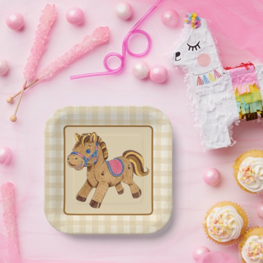Spielzeugpferd Pappteller (Party)