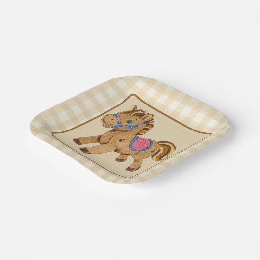 Spielzeugpferd Pappteller (Gewinkelt)