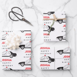 Spielzeugpolizei Individuelle Name Kindergeburtsta Geschenkpapier Set