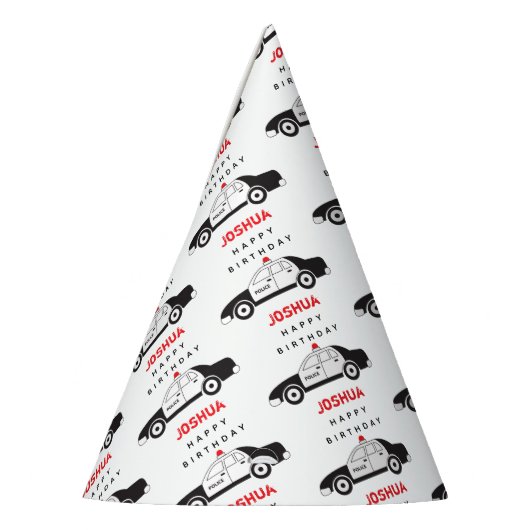 Spielzeugpolizei Individuelle Name Kindergeburtsta Partyhütchen (Links)