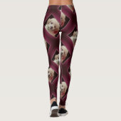 Spielzeugpudel-Welpenkunst-Leggings Leggings (Rückseite)