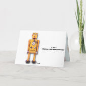 Spielzeugrobot Custom Birthday Card Karte (Rückseite)