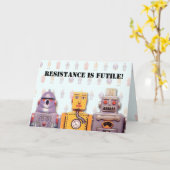 Spielzeugrobot Custom Birthday Card Karte (Gelbe Blume)