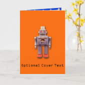 Spielzeugrobot Custom Grußkarte Karte (Gelbe Blume)