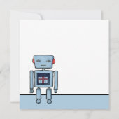 Spielzeugrobot Geburtstagseinladung Einladung (Rückseite)