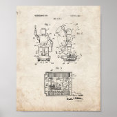 Spielzeugrobot-Patent - Altes Aussehen Poster (Vorne)