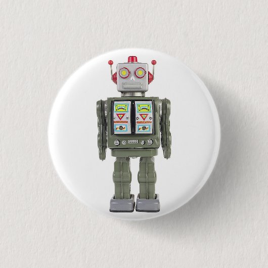 Spielzeugroboter Button (Vorderseite)