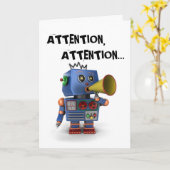 Spielzeugroboter Geburtstagskarte Karte (Gelbe Blume)