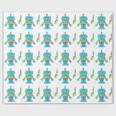 Spielzeugroboter Geschenkpapier (Flach)