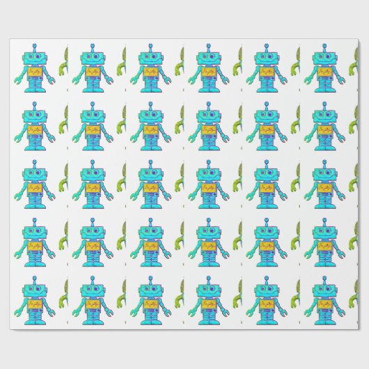 Spielzeugroboter Geschenkpapier (Flach)