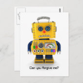 Spielzeugroboter Postkarte (Vorne/Hinten)