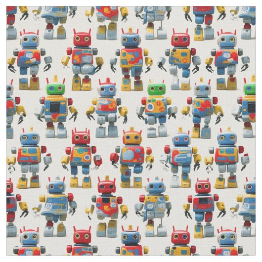 Spielzeugroboter Stoff (Nahaufnahme)