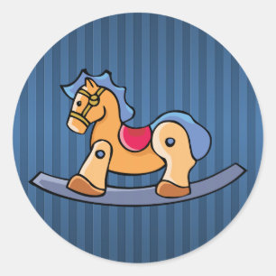 Spielzeugrockpferd Runder Aufkleber