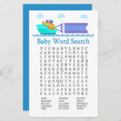 Spielzeugschiff Baby Shower Word Search Game (Vorne/Hinten)