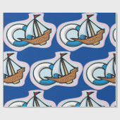 Spielzeugschiff Geschenkpapier (Flach)