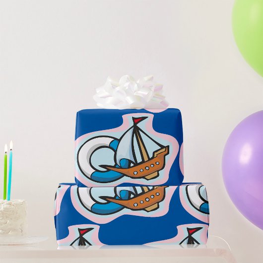 Spielzeugschiff Geschenkpapier