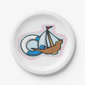 Spielzeugschiff Pappteller (Vorderseite)