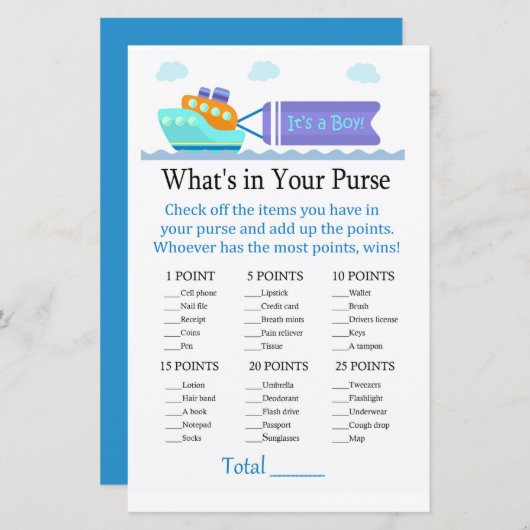 Spielzeugschiff Was ist in Ihrem Geldbeutel? (Vorne/Hinten)