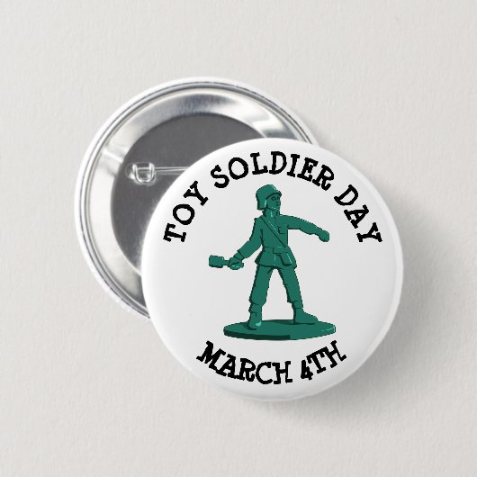 Spielzeugsoldat Day März 4. Funny Holidays Schaltf Button (Vorne & Hinten)
