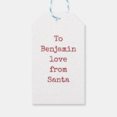 Spielzeugsoldat Kindername Liebe Weihnachten Geschenkanhänger (Rückseite)