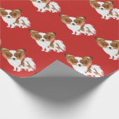 Spielzeugspaniel-Hund Papillon Welpen-K9 Hunde- Geschenkpapier (Ecke)