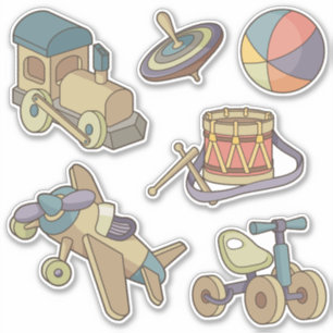 Spielzeugsymbol Set Contour Sticker