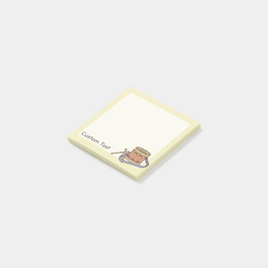 Spielzeugtrommel Post-it Klebezettel (angewinkelt)