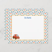 Spielzeugwagen Derby - Personalisierte Stationery Mitteilungskarte (Vorne/Hinten)