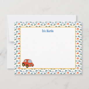 Spielzeugwagen Derby - Personalisierte Stationery Mitteilungskarte
