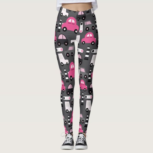 Spielzeugwagenmuster Leggings (Vorderseite)