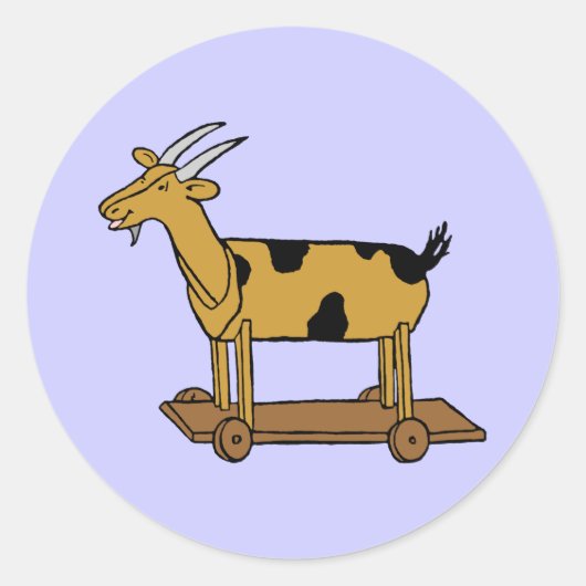 Spielzeugziege Vintag Art Sticker (Vorderseite)