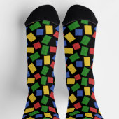 Spielzeugziegel drucken rot, gelb, grün, blau, sch socken (Oben)