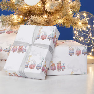 Spielzeugzug Alle Aboard Geburtstagseinladung, Zoo Geschenkpapier