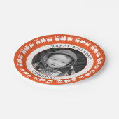 Spielzeugzug Baby Foto Pappteller (Schrägansicht)