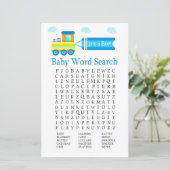 Spielzeugzug Baby Shower Word Search Game (Stehend Vorderseite)