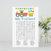 Spielzeugzug Baby Shower Word Search Game (Stehend Vorderseite)