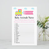 Spielzeugzug Babytiere Name Game (Stehend Vorderseite)