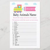 Spielzeugzug Babytiere Name Game (Vorderseite)