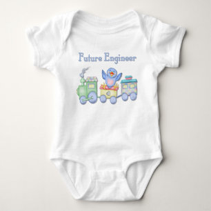 Spielzeugzug Bluebird für Future Engineer Baby Strampler