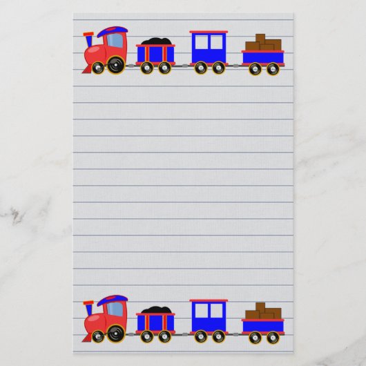 Spielzeugzug Briefpapier (Vorderseite)