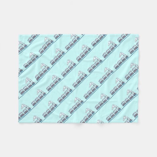 Spielzeugzug Fleecedecke (Vorderseite (Horizontal))