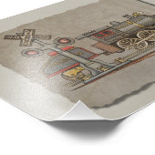 Spielzeugzug Fotodruck (Ecke)