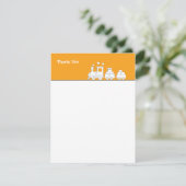 Spielzeugzug Geburtstag Danke Karte (Stehend Vorderseite)